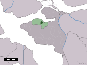 Kaart van Tholen met in het groen Sint-Annaland (kaartje: www.nl.wikipedia.org)